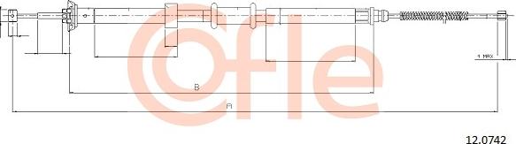 Cofle 92.12.0742 - Трос, гальмівна система autocars.com.ua