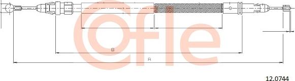 Cofle 12.0744 - Тросик, cтояночный тормоз avtokuzovplus.com.ua