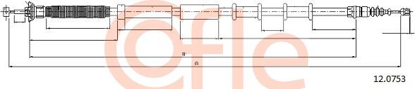 Cofle 12.0753 - Трос, гальмівна система autocars.com.ua