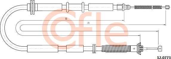 Cofle 12.0773 - Трос, гальмівна система autocars.com.ua