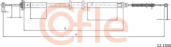 Cofle 12.1500 - Трос ручника autocars.com.ua