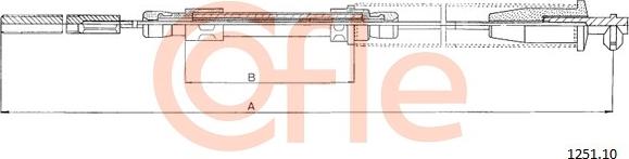Cofle 1251.10 - Трос, гальмівна система autocars.com.ua