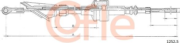 Cofle 1252.5 - Трос, управління зчепленням autocars.com.ua