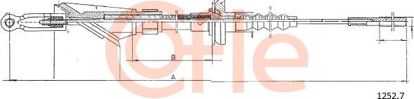 Cofle 1252.7 - Трос, управління зчепленням autocars.com.ua