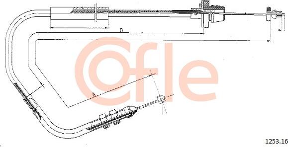 Cofle 1253.16 - Тросик газу autocars.com.ua