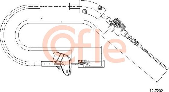 Cofle 92.12.7202 - Трос, управління зчепленням autocars.com.ua