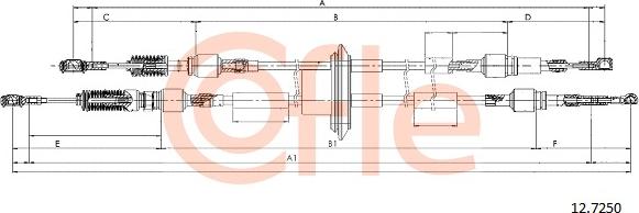 Cofle 12.7250 - Трос, ступенчатая коробка передач avtokuzovplus.com.ua