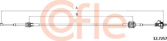 Cofle 12.7257 - Трос, ступінчаста коробка передач autocars.com.ua