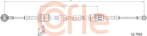Cofle 12.7261 - Трос, ступінчаста коробка передач autocars.com.ua