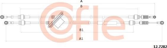 Cofle 12.7282 - Трос, ступінчаста коробка передач autocars.com.ua