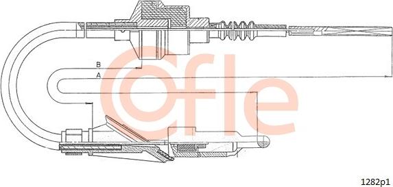 Cofle 1282P1 - Трос, управління зчепленням autocars.com.ua