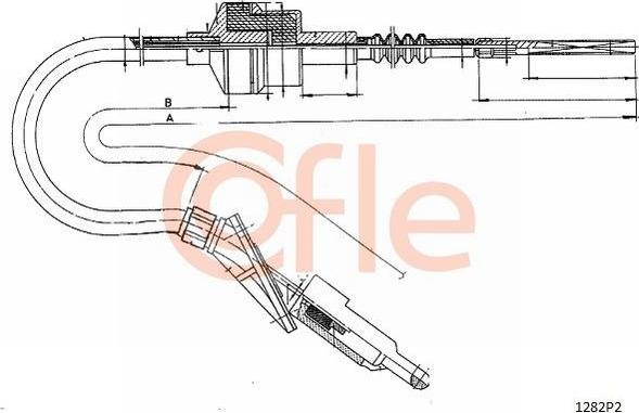 Cofle 1282P2 - Трос, управління зчепленням autocars.com.ua