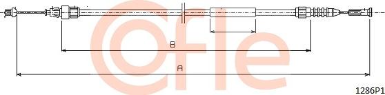 Cofle 1286P1 - Тросик замка капота autocars.com.ua