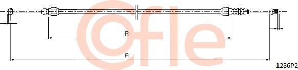Cofle 1286P2 - Тросик замка капота avtokuzovplus.com.ua