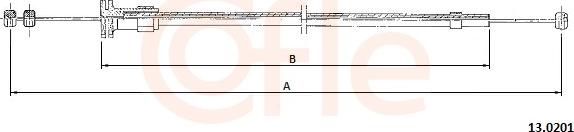 Cofle 13.0201 - Тросик замка капота autocars.com.ua