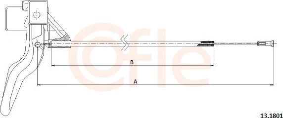 Cofle 13.1801 - Тросик замка капота autocars.com.ua