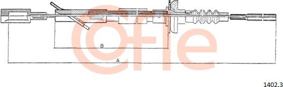 Cofle 1402.3 - Трос, управління зчепленням autocars.com.ua