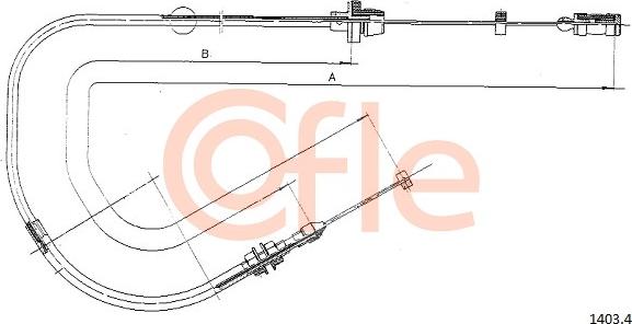Cofle 1403.4 - Тросик газу autocars.com.ua