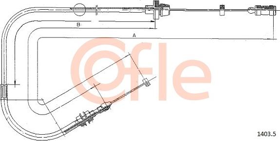 Cofle 1403.5 - Тросик газу autocars.com.ua