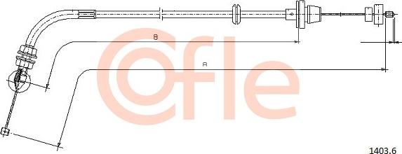 Cofle 1403.6 - Тросик газу autocars.com.ua