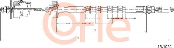 Cofle 15.1024 - Трос, управління зчепленням autocars.com.ua