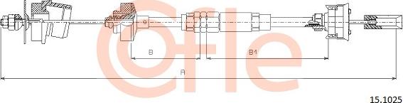 Cofle 15.1025 - Трос, управління зчепленням autocars.com.ua