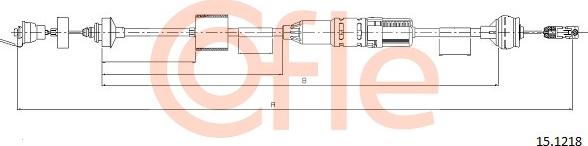 Cofle 15.1218 - Трос, управління зчепленням autocars.com.ua