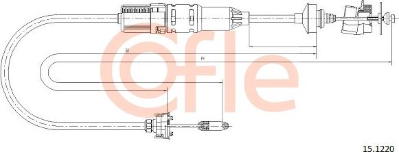 Cofle 15.1220 - Трос, управління зчепленням autocars.com.ua