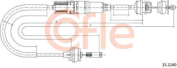 Cofle 15.1240 - Трос, управление сцеплением avtokuzovplus.com.ua