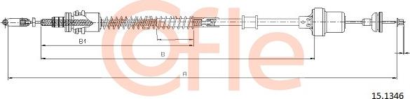Cofle 15.1346 - Трос, управління зчепленням autocars.com.ua