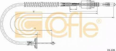 Cofle 15.135 - Трос, управління зчепленням autocars.com.ua