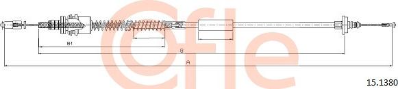Cofle 15.1380 - Трос, управління зчепленням autocars.com.ua