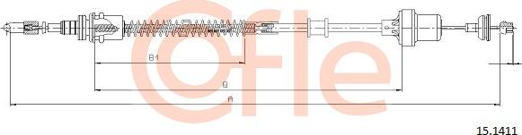 Cofle 15.1411 - Трос, управління зчепленням autocars.com.ua