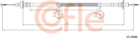 Cofle 15.2086 - Трос, управління зчепленням autocars.com.ua