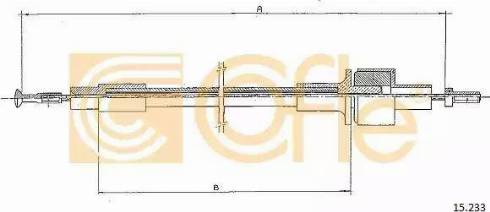Cofle 15.233 - Трос, управління зчепленням autocars.com.ua
