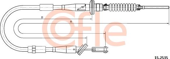 Cofle 15.2535 - Трос, управління зчепленням autocars.com.ua