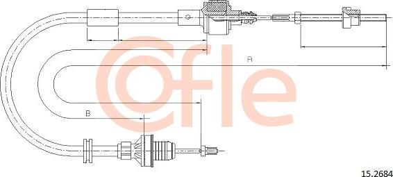 Cofle 15.2684 - Трос, управління зчепленням autocars.com.ua