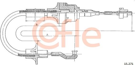 Cofle 15.271 - Трос, управління зчепленням autocars.com.ua