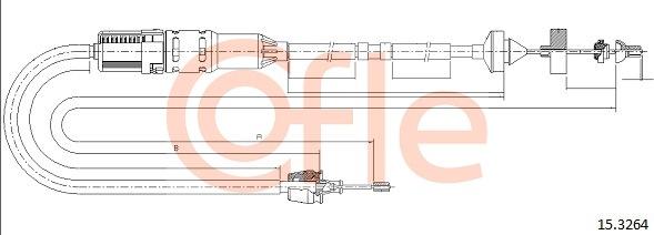 Cofle 15.3264 - Трос, управління зчепленням autocars.com.ua