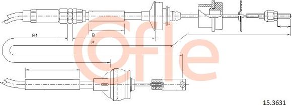 Cofle 15.3631 - Трос, управление сцеплением avtokuzovplus.com.ua