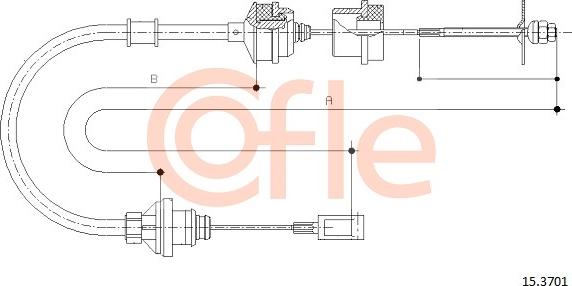 Cofle 15.3701 - Трос, управління зчепленням autocars.com.ua