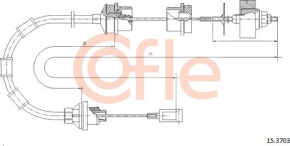Cofle 15.3703 - Трос, управління зчепленням autocars.com.ua