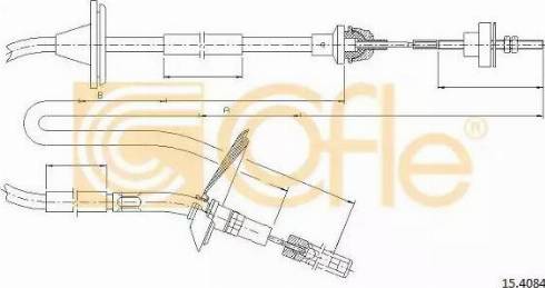 Cofle 15.4084 - Трос, управління зчепленням autocars.com.ua