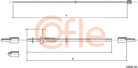 Cofle 1606.50 - Тросик замка капота avtokuzovplus.com.ua