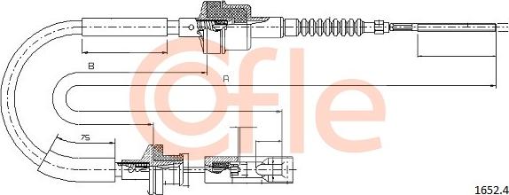 Cofle 1652.4 - Трос, управління зчепленням autocars.com.ua