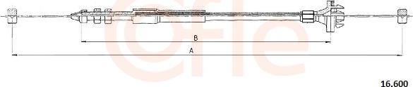 Cofle 16.600 - Тросик газу autocars.com.ua