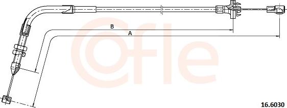 Cofle 16.6030 - Тросик газу autocars.com.ua
