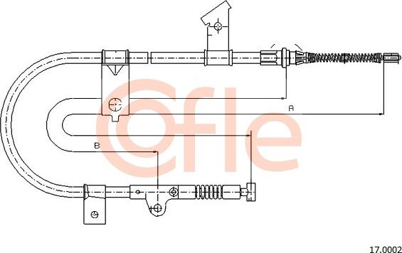 Cofle 17.0002 - Трос, гальмівна система autocars.com.ua