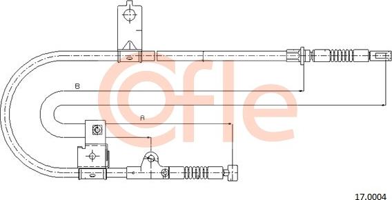 Cofle 17.0004 - Трос, гальмівна система autocars.com.ua