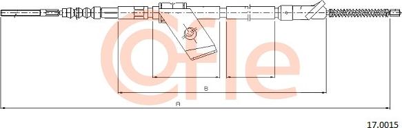 Cofle 17.0015 - Трос, гальмівна система autocars.com.ua